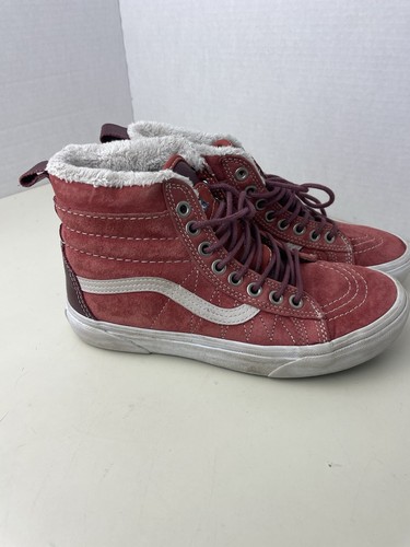 Vans sk8 red suede - suede, fur