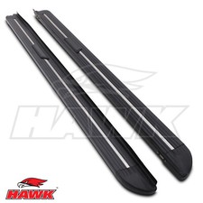 ALUMINIUM BLACK SIDE STEPS RUNNING BOARDS PAIR FOR NISSAN QASHQAI J11 2014-2021