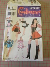 Simplicity Sewing Pattern 3618 Costume Pirate Maid Nurse Corset Size 6 - 12 NEW
