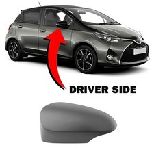 FOR TOYOTA YARIS DOOR WING MIRROR COVER PRIMED NEW RIGHT DRIVER SIDE 2012 - 2019