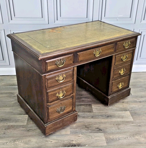 Antique twin pedestal desk - antique,