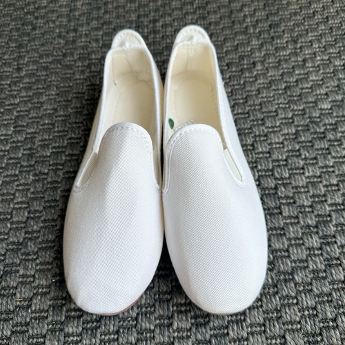 Javer white canvas - white, slip