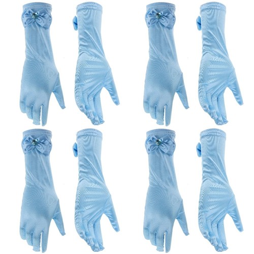 Kids long satin gloves bowknot - kids,