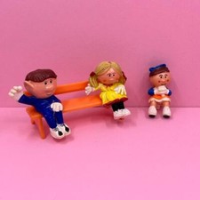 Vintage Corgi Magic Roundabout Seated Toy Figures & Bench Cult Kids TV Show 70s