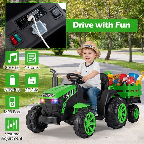Kids 24v ride tractor with - ride,