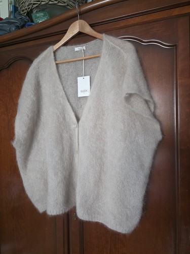 Beige mohair oversized - beige,