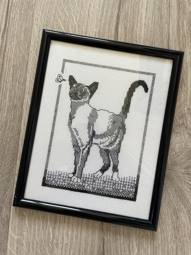 Cat tapestry black frame - cat,