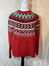 M&S Women's Red Jumper Round