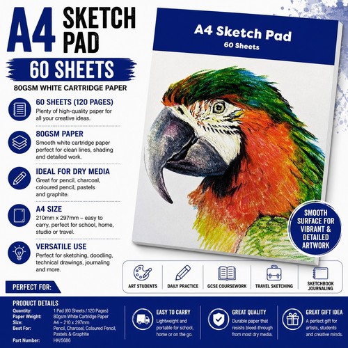 Sketch pad sheets - a4, 60