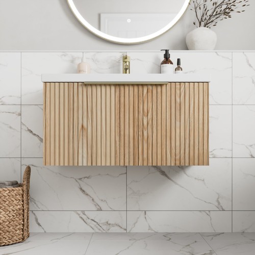 Fluted 800mm bathroom - fluted,