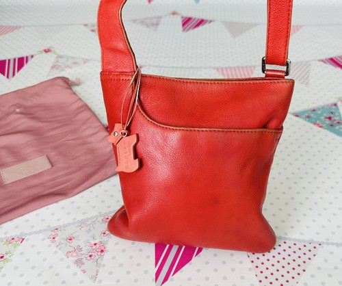 Radley red leather crossbody - radley,