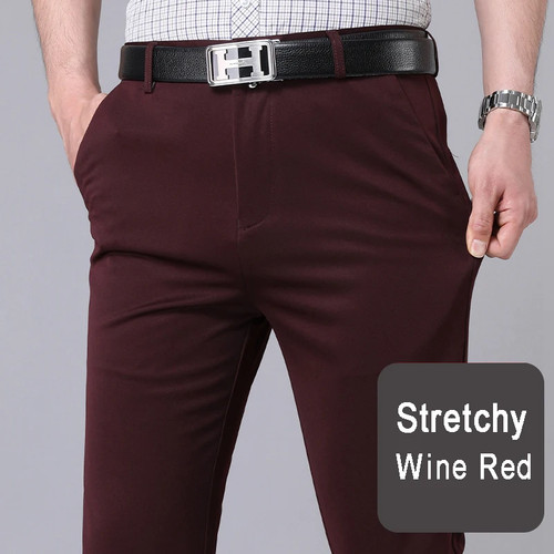 Men pants stretch solid - pants,