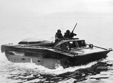 Tracked landing vehicles (LVTs) Water Buffalo - WWII World War 2 - Photograph