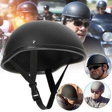 HT-5009-MB Matte Black Motorcycle Open Face Universal Half Helmet Cruiser Racer