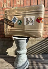 Vintage 1970s Aluminium Halliburton Zero Suitcase/Luggage In Champagne Gold Prop