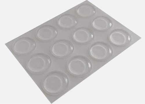 Clear self adhesive round - 12,