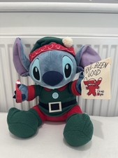 Disney Parks 2024 Christmas Elf Stitch Christmas Plush 14” 
