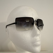 Chanel Sunglasses Coco Mark Rhinestone Rimless 4092-B Black Case Cloth