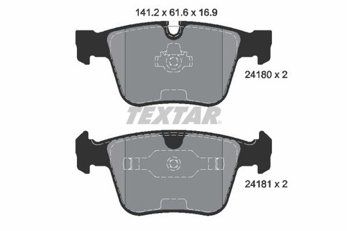 Rear axle 2418001 brake pad - rear,