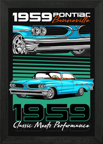 Bonneville muscle car - muscle, framed
