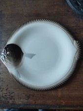 Fish plate in faience from Longwy Copenhagen model 1900/1960 no.2