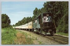Postcard Railroad Norfolk Southern GP 50 #7076  Roadrailer c 1990