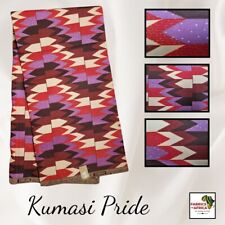 NEW African Kente Print Fabric 6 Yards Soft Premium Polycotton - Kumasi Pride