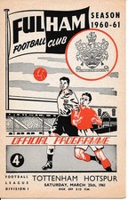 FULHAM v Tottenham 1960/1961 -