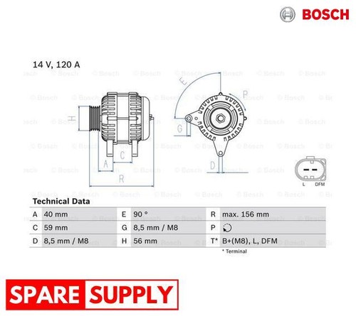 Alternator for beetle bora - vw,