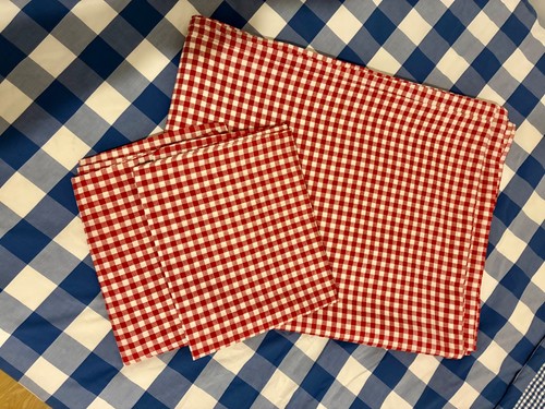 Ikea red gingham single - , duvet