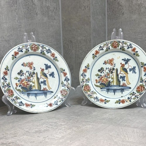 Antique pair lambeth delftware - antique,