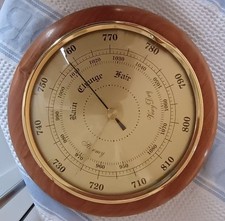 Large Vintage Wooden Barometer
