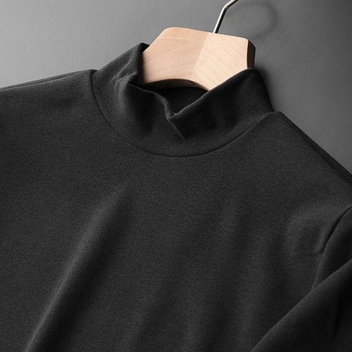 Men solid mock neck double - men's,