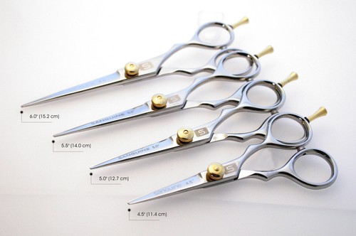 Silver hairdressing scissors - hairdressing,