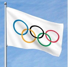 New White 3x5ft OLYMPIC GAMES