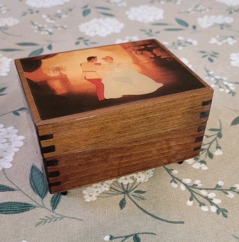 Cinderella wood music box - cinderella,