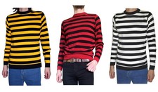 Mens Retro Striped Jumper 60s