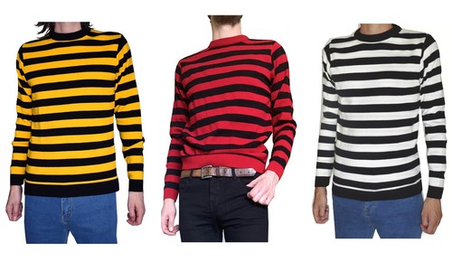 Mens retro striped - mens, jumper