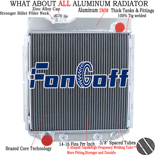 Rows aluminum radiator - 4-rows,