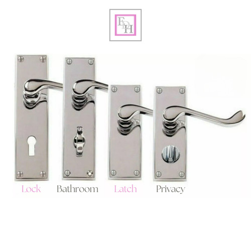 Victorian chrome scroll door - chrome,