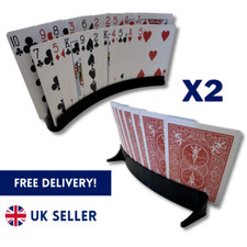 2PCS Playing Card Deck Holder - Poker Party Base Stand Rack UNO Game Games UK