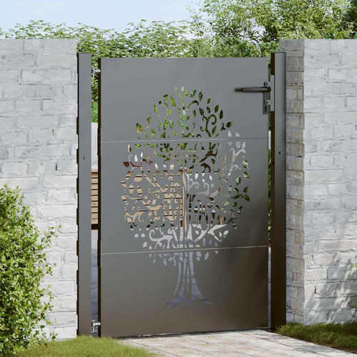 Garden gate black 110x130cm - black,