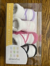Absorba 4 Pack Infant Booties