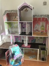 Wooden dolls house with Furniture Peppa Pig Tree House Bikes LOT max 1.5m tall