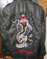 ED HARDY x AVIREX Leather