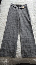 wool blend tartan trousers