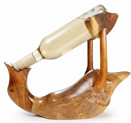 Wooden duck wine - wine, holder