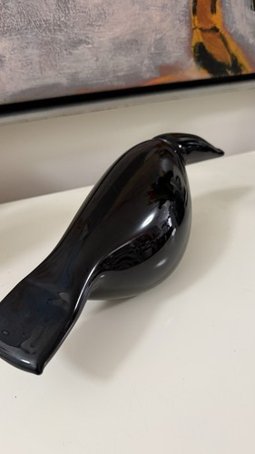 Hand blown glass raven - hand, by