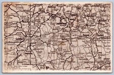 map card Surrey Printed Postcard T2 6