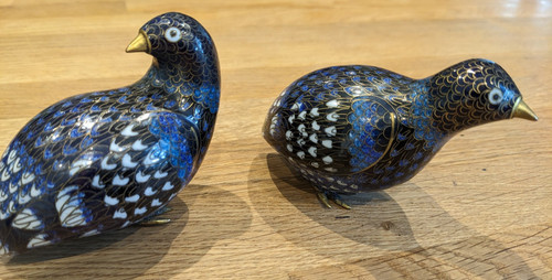 Pair chinese cloisonne - pair,